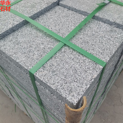 墙面建筑用花岗岩章丘黑 华永石材40*60*4公分芝麻黑火烧板